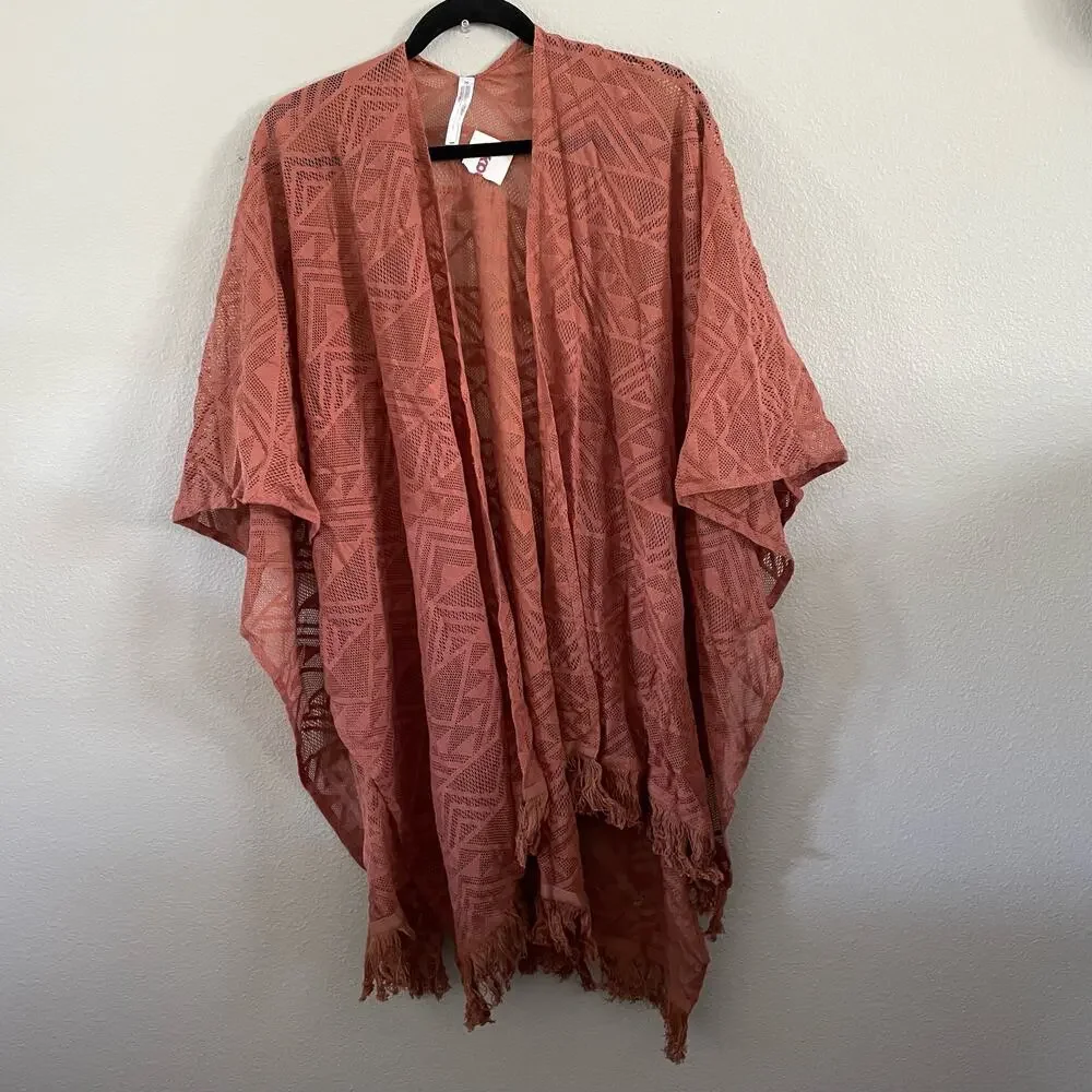 new nwt free people kimono cape beach cover up one size